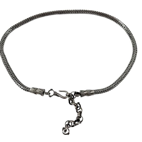 John Hardy Vintage Wheat Sterling Silver Chain Belt Necklace 34” Collectors Item